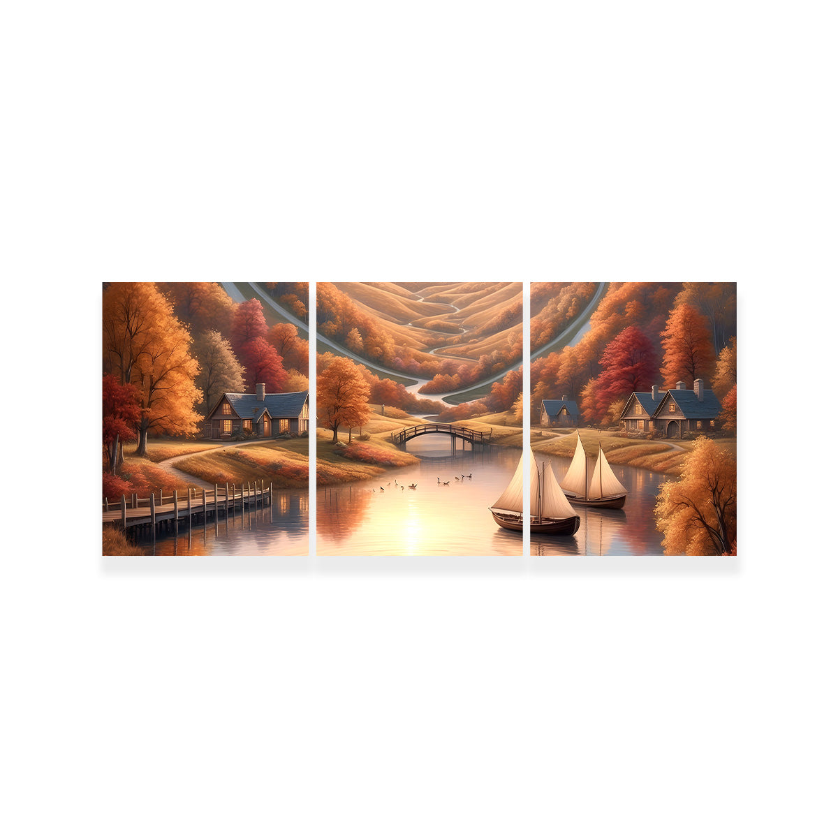 Autumn Voyage: Exquisite Handmade Wall Art