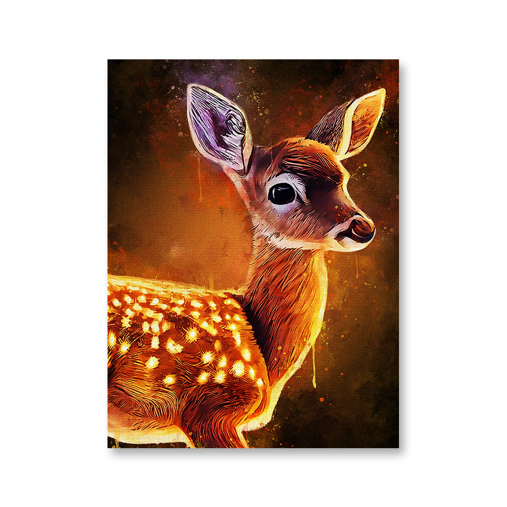 Adorable Baby Fawn Painting Wall Art for Your Home Decor