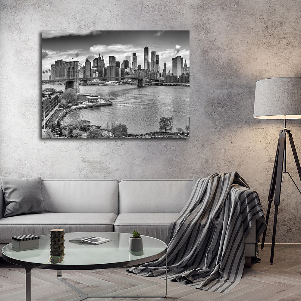Stunning NYC View from Manhattan Bridge Wall Art by Melanie Viola