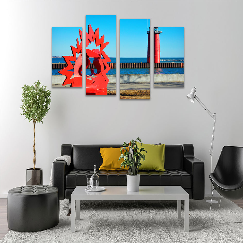 Stunning North Pier Lighthouse Wall Art for Home Decor