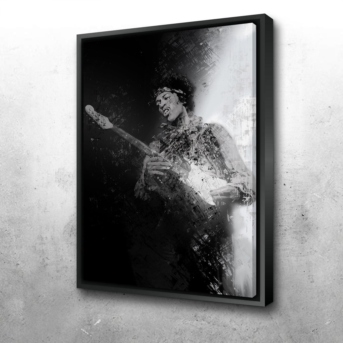 Hendrix Guitar God Wall Art - Museum-Quality Canvas Print by Andy Brackpool
