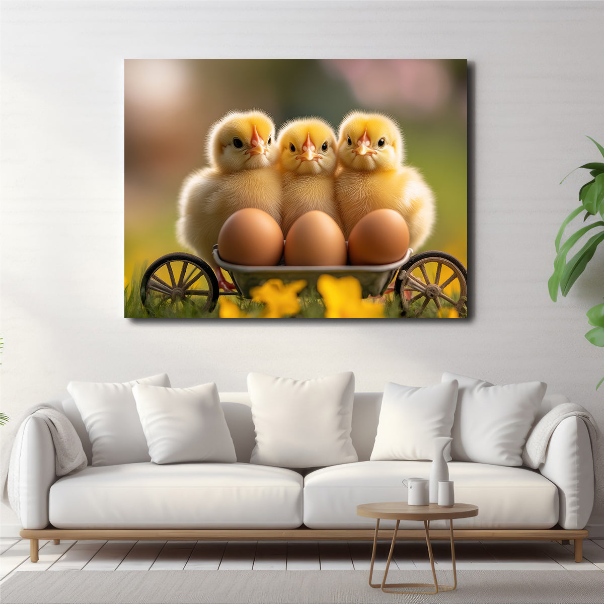 Adorable Baby Chicken Eggs Wall Art for Home Decor
