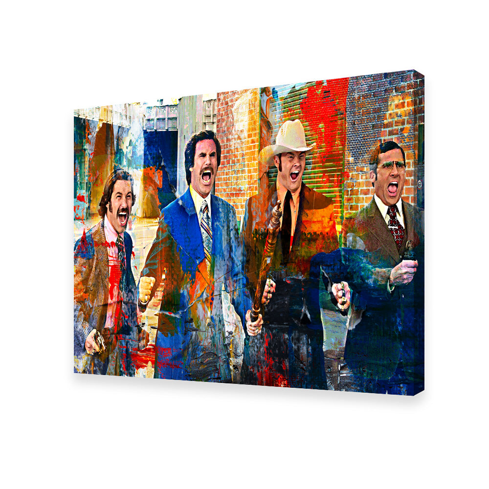 Anchorman Crew with Weapons Stunning Wall Art for Your Home Decor
