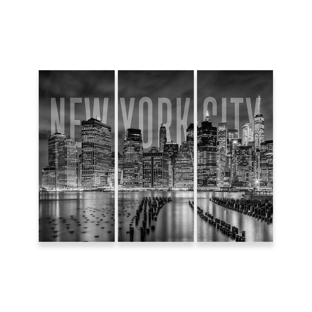 Stylish NYC Letters Black & White Wall Art for Modern Interiors