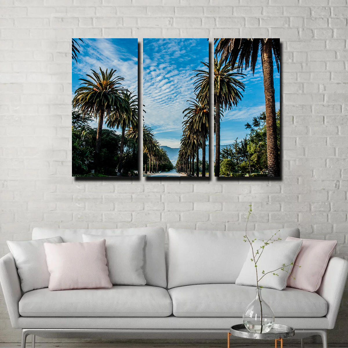 Hope Ranch Palm Drive Exquisite Wall Art by Kyle Sherry