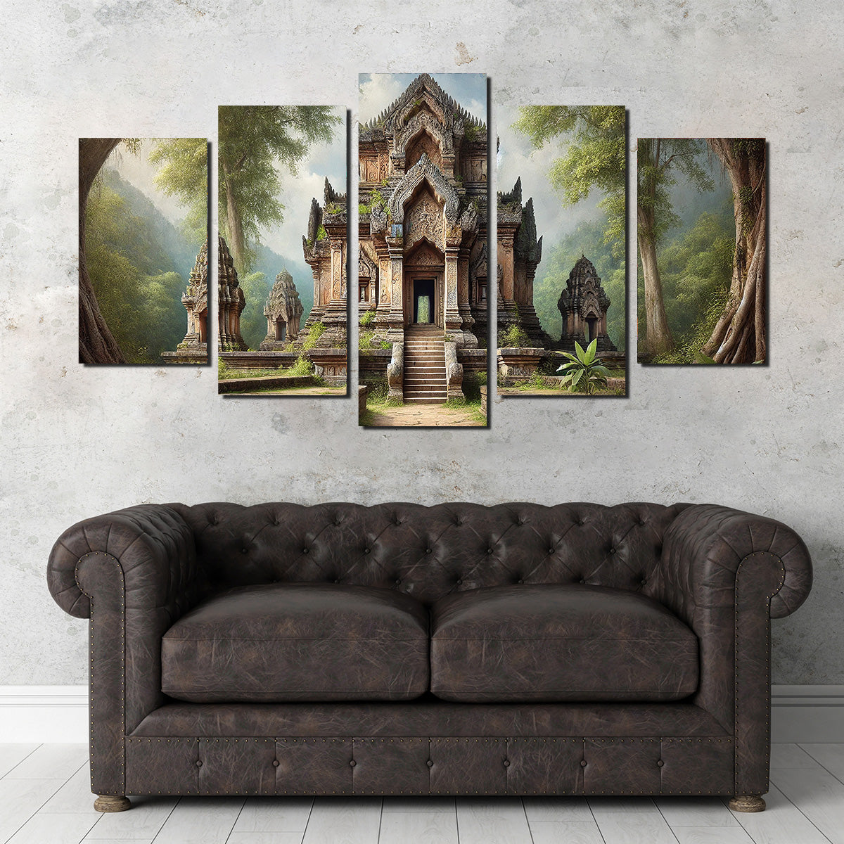 Exquisite Ancient Buddhist Temple Canvas Print