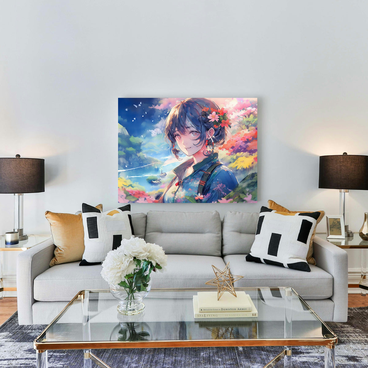 Exquisite Anime Lady Canvas Print