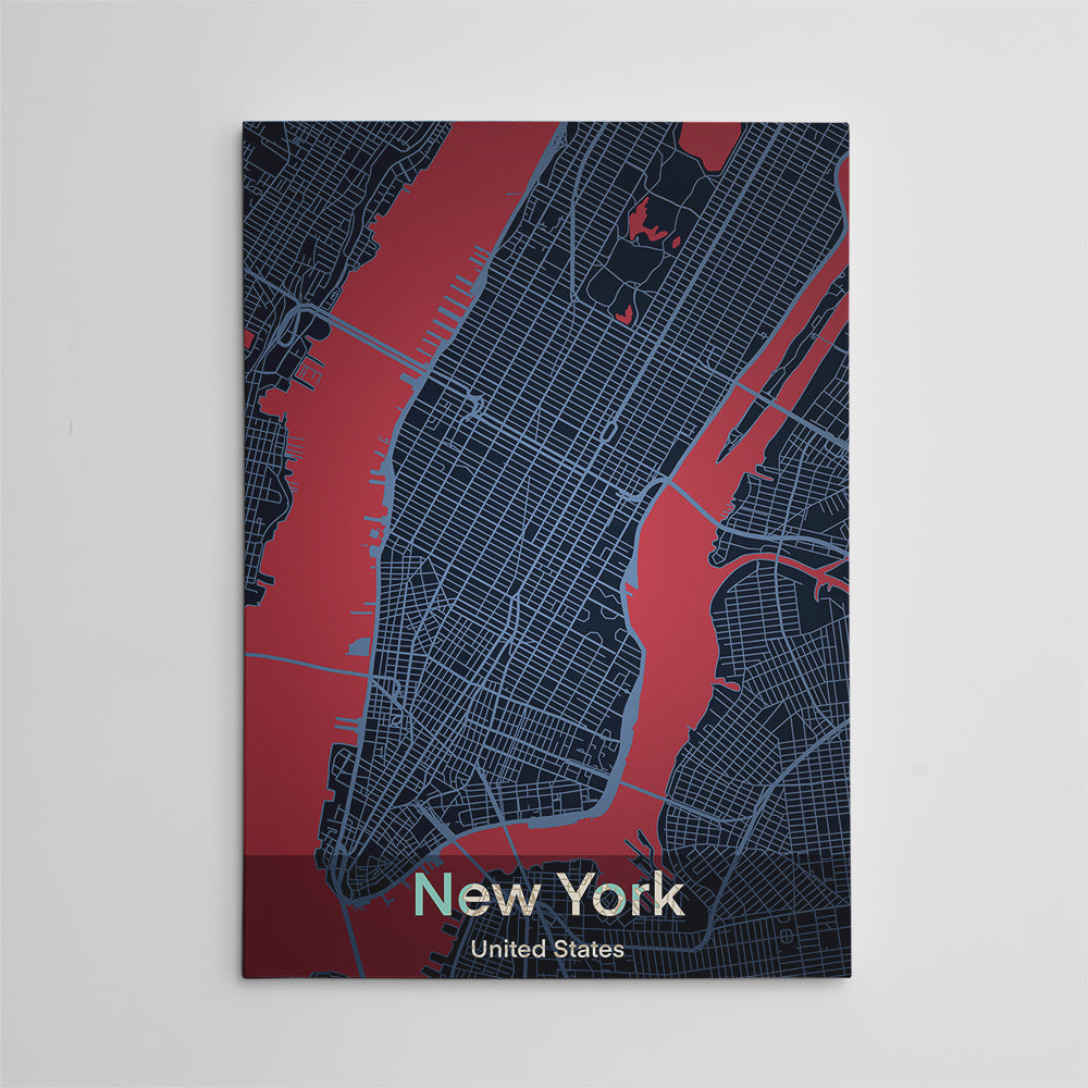 Stunning New York Map Wall Art for Home Decor