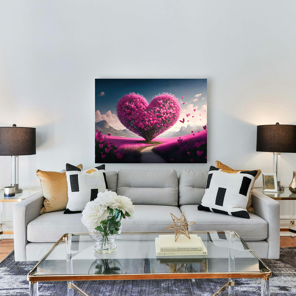 Gorgeous Pink Heart Wall Art