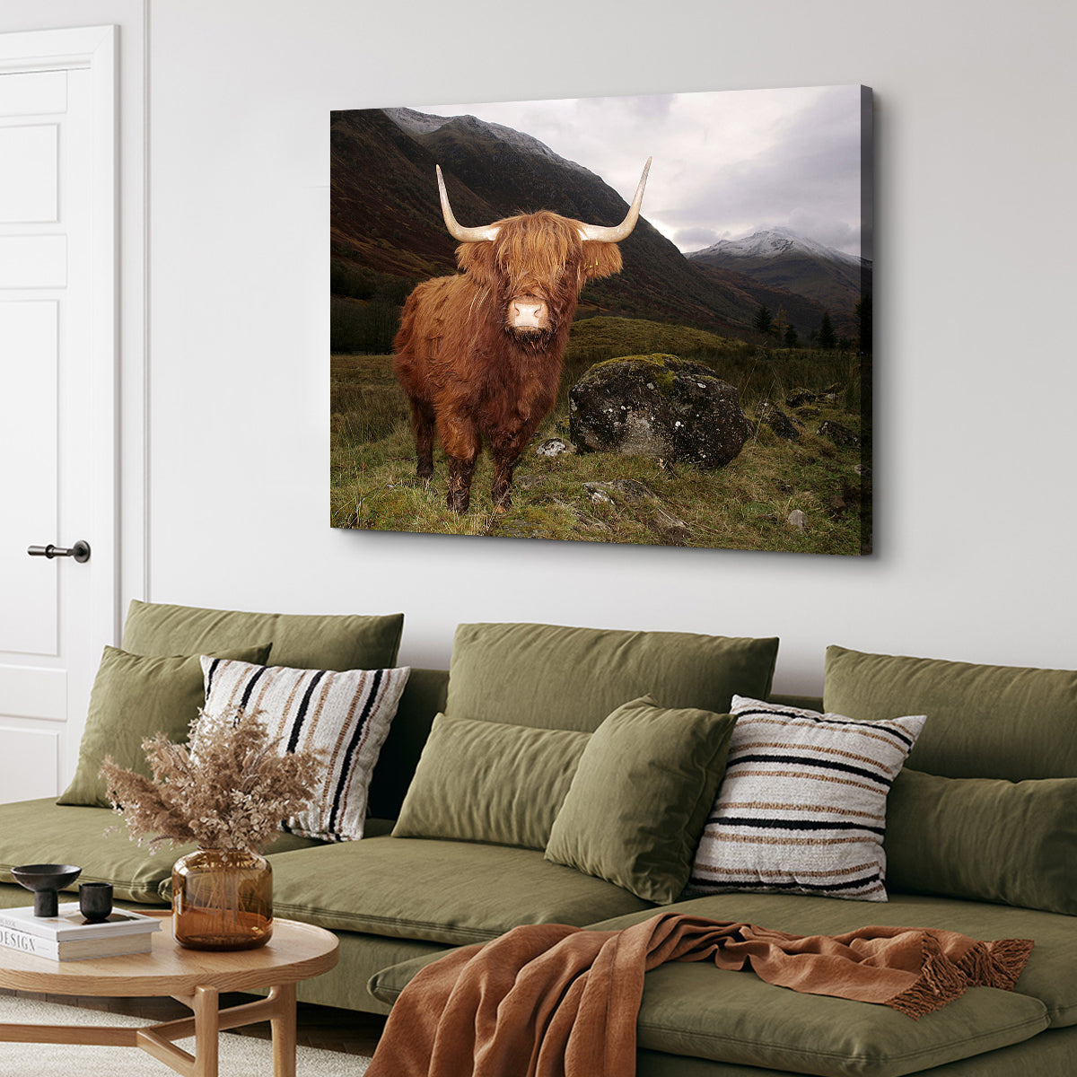 Stunning Highland Cow in Glen Coe Wall Art for Home Decor