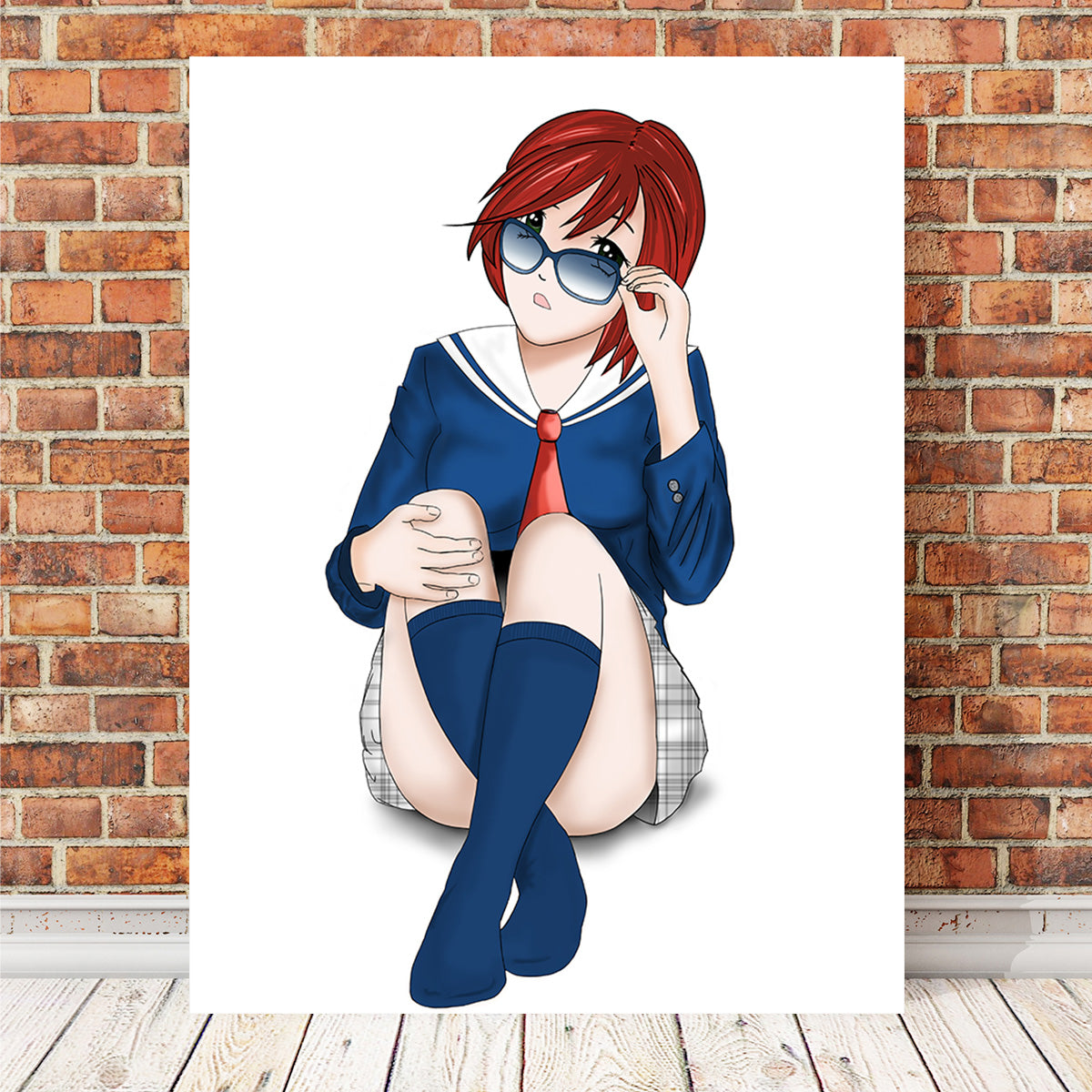 Captivating Anime School Girl Artwork