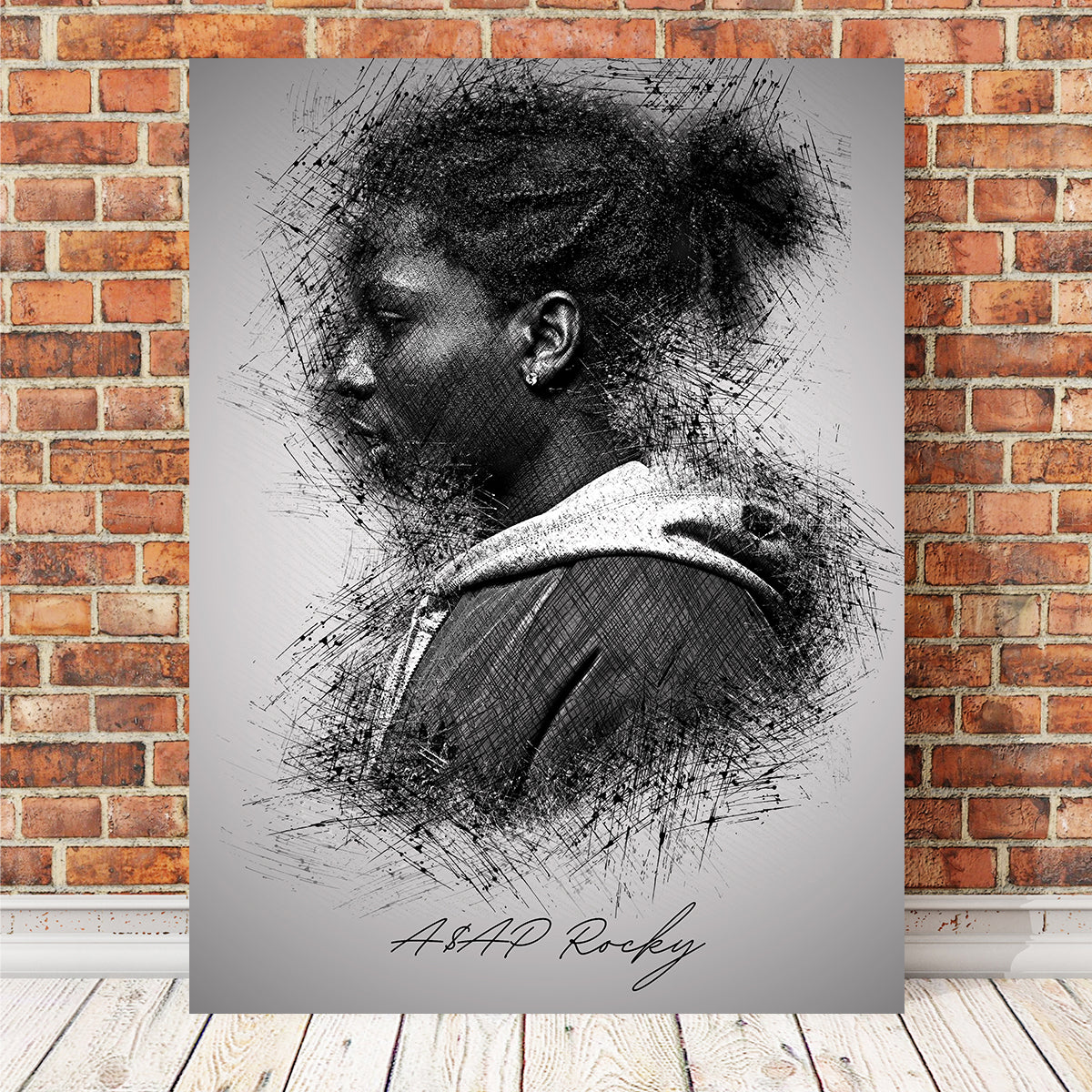 Asap Rocky Stunning Side Wall Art for Modern Decor
