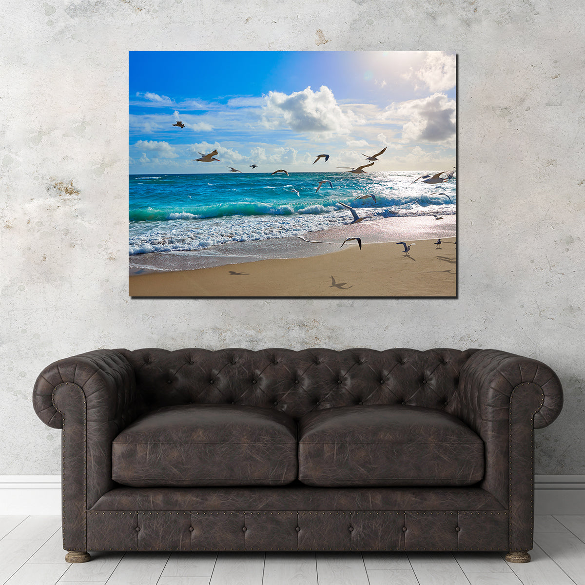 Stunning Singer Island Beach Seagulls Wall Art by Studiodtalk