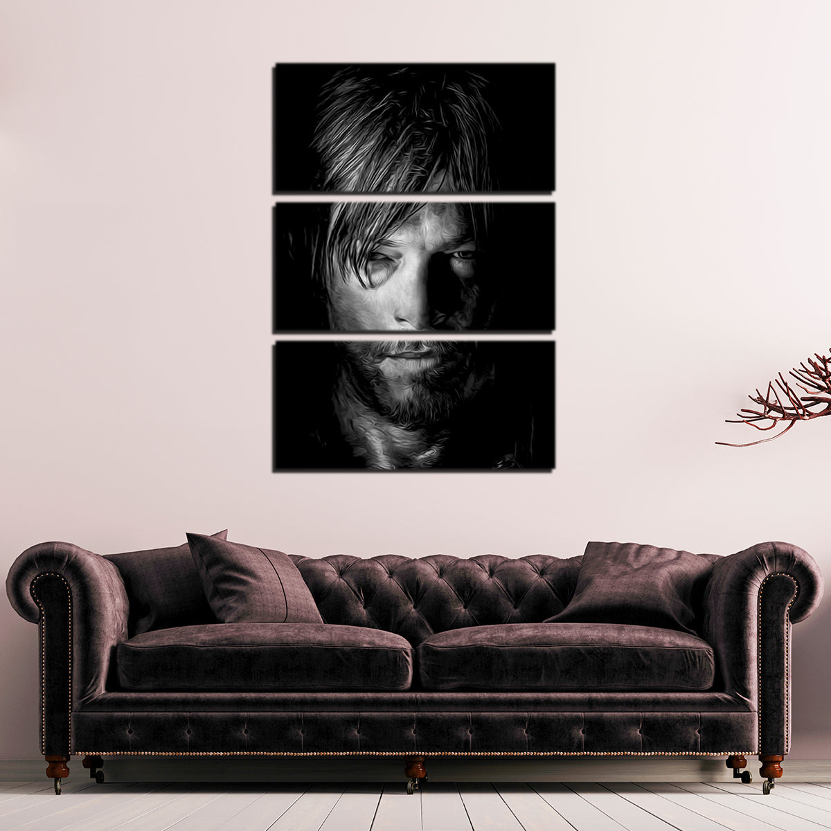 Stunning Portrait of The Walking Dead 2 Wall Art by George Sorin