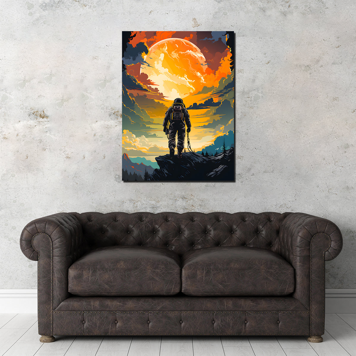 Stunning Astronaut in the Sun Wall Art for Home Decor