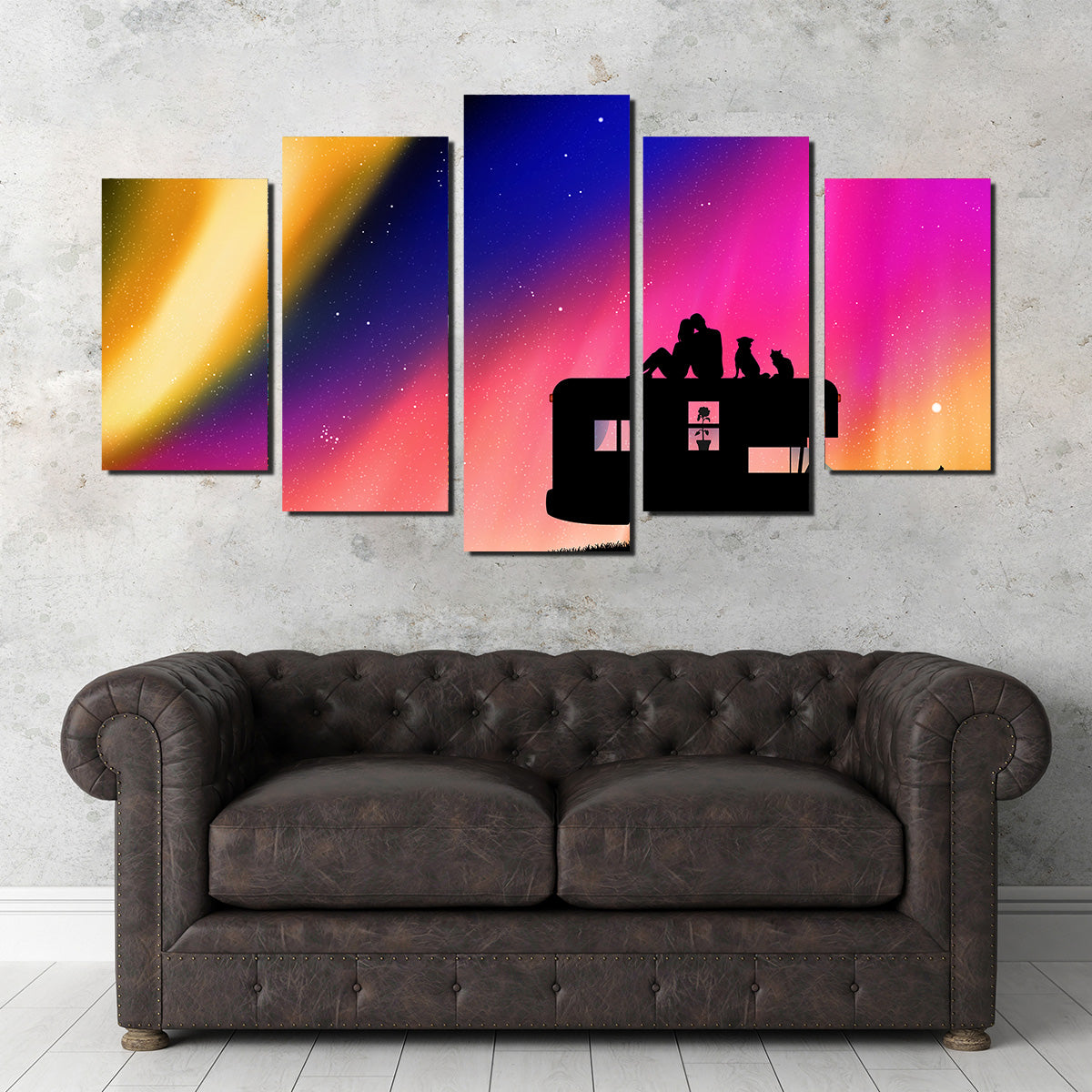 Stunning Northern Lights Camping Wall Art for Your Home Decor