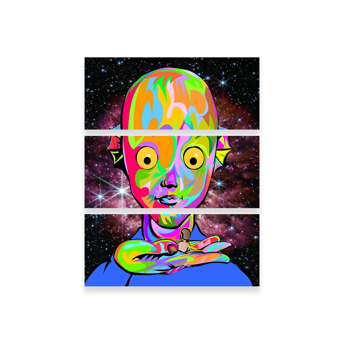 Striking Alien Face 2 Wall Art for Stunning Home Decor