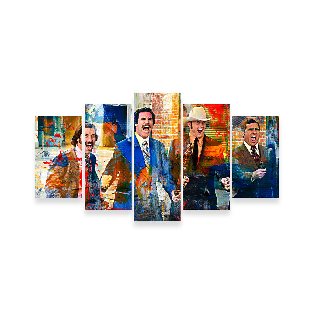 Anchorman Crew with Weapons Stunning Wall Art for Your Home Decor