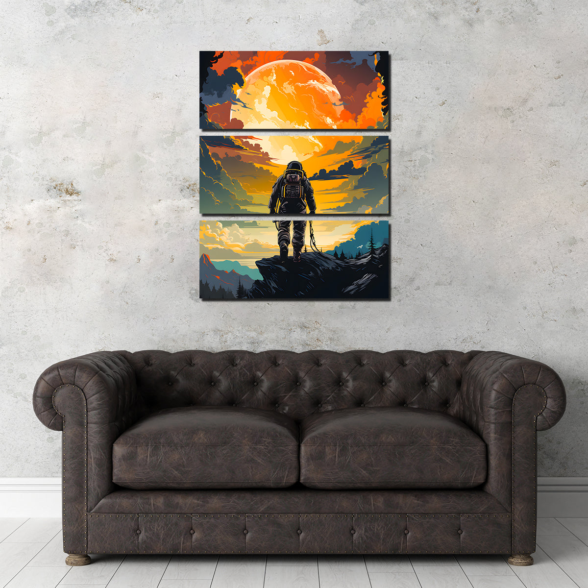 Stunning Astronaut in the Sun Wall Art for Home Decor
