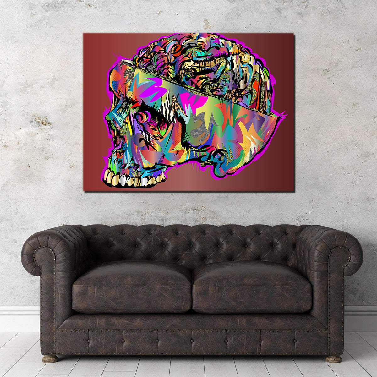Eye - Catching Skull Brain Wall Art for Stunning Home Decor