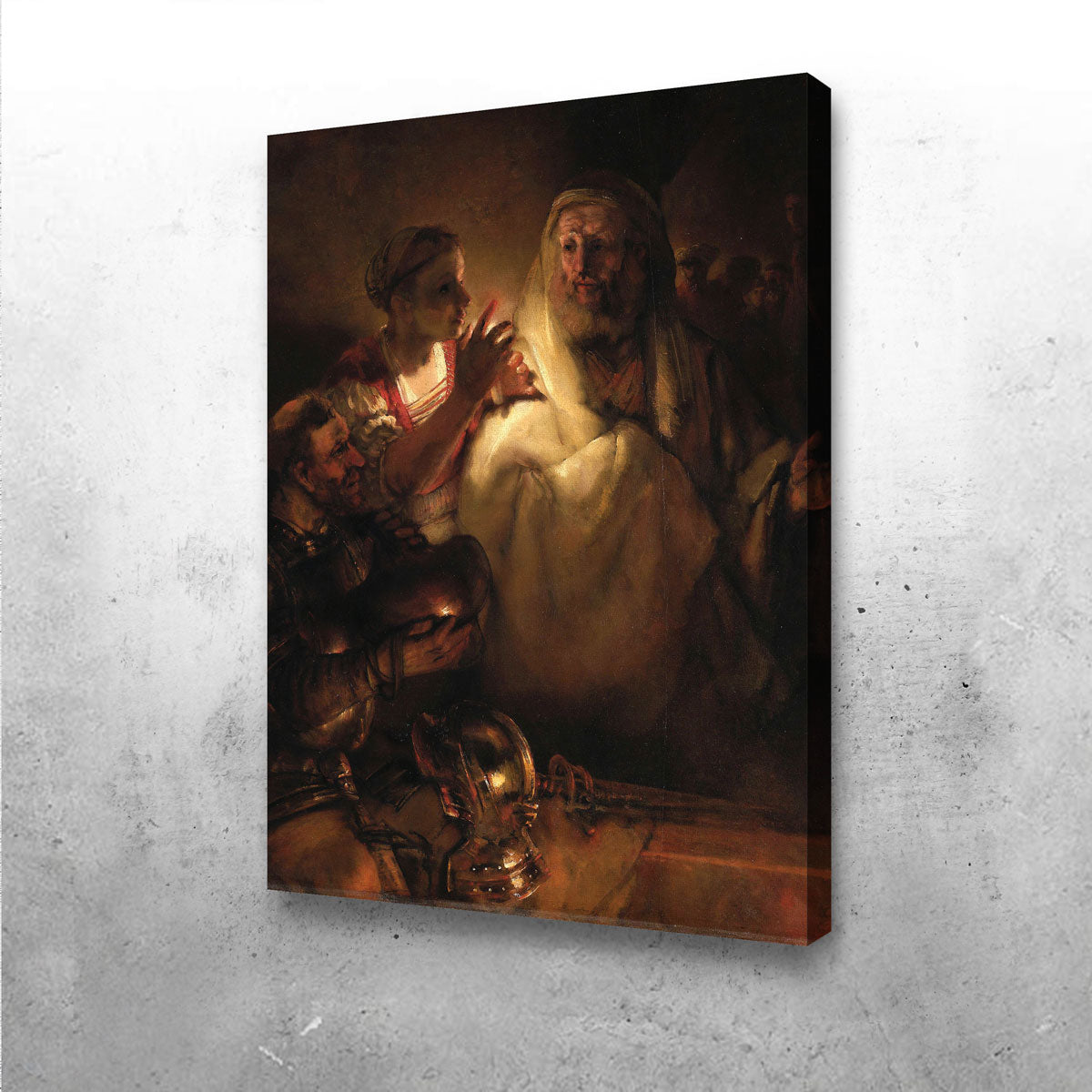 Peter's Denial Wall Art by Rembrandt - Museum Quality Canvas Print