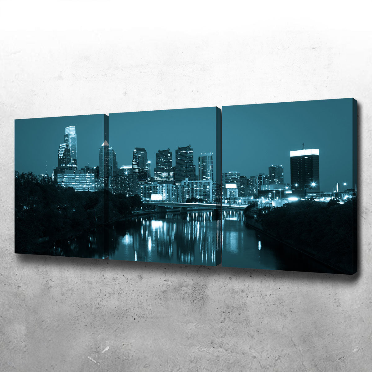 Stunning Night View of Philadelphia Wall Art for Home Decor