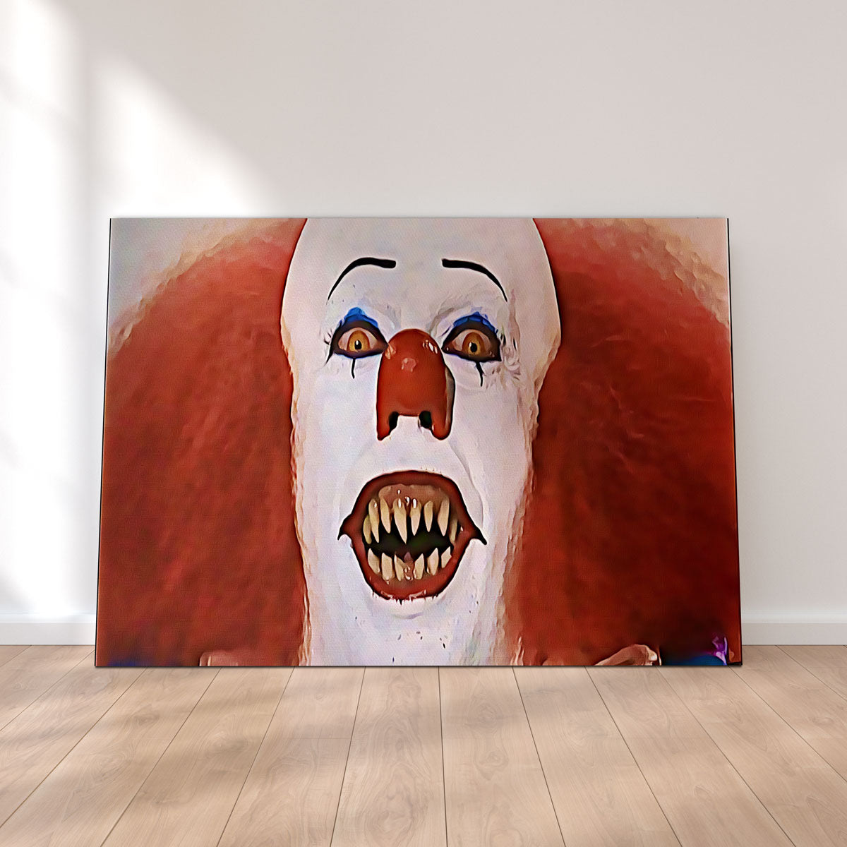 Eye - Catching Pennywise Close - up Wall Art for Your Space