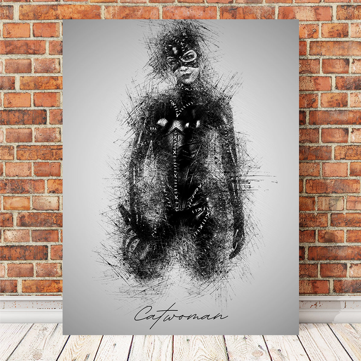 Stunning Catwoman Sketch Wall Art for Your Home Decor