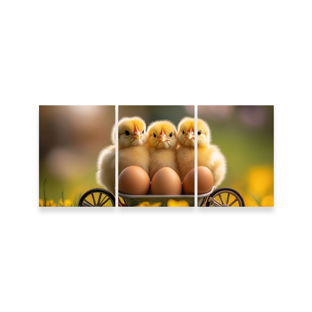 Adorable Baby Chicken Eggs Wall Art for Home Decor