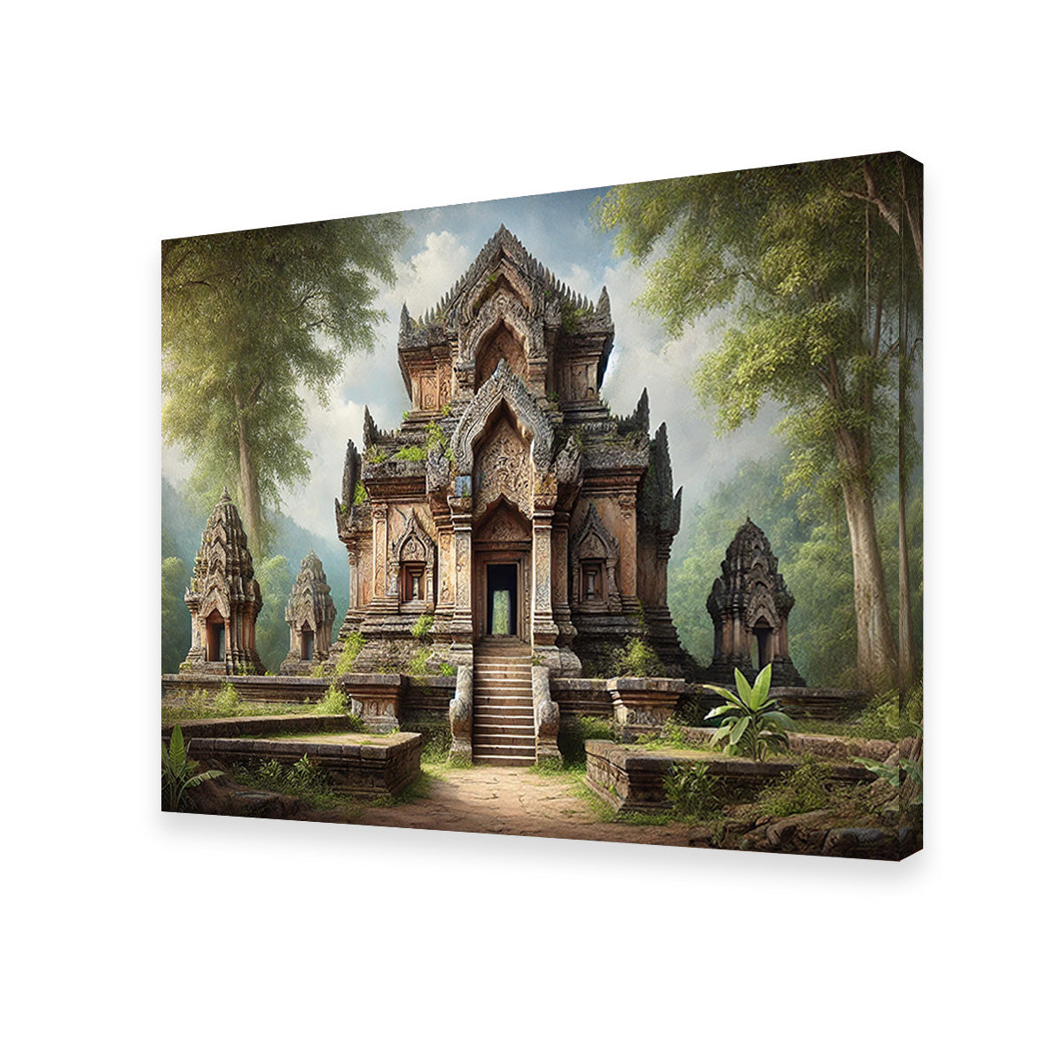 Exquisite Ancient Buddhist Temple Canvas Print
