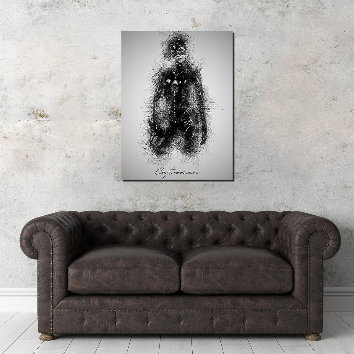 Stunning Catwoman Sketch Wall Art for Your Home Decor