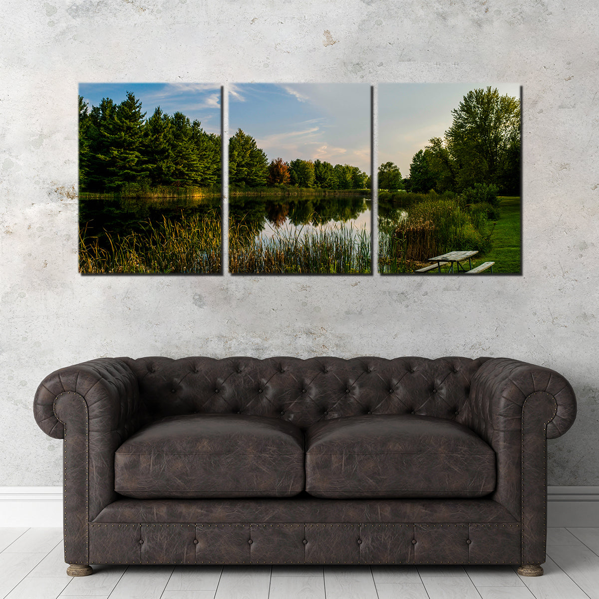 Stunning Alum Creek Fishing Pond Wall Art for Home Decor