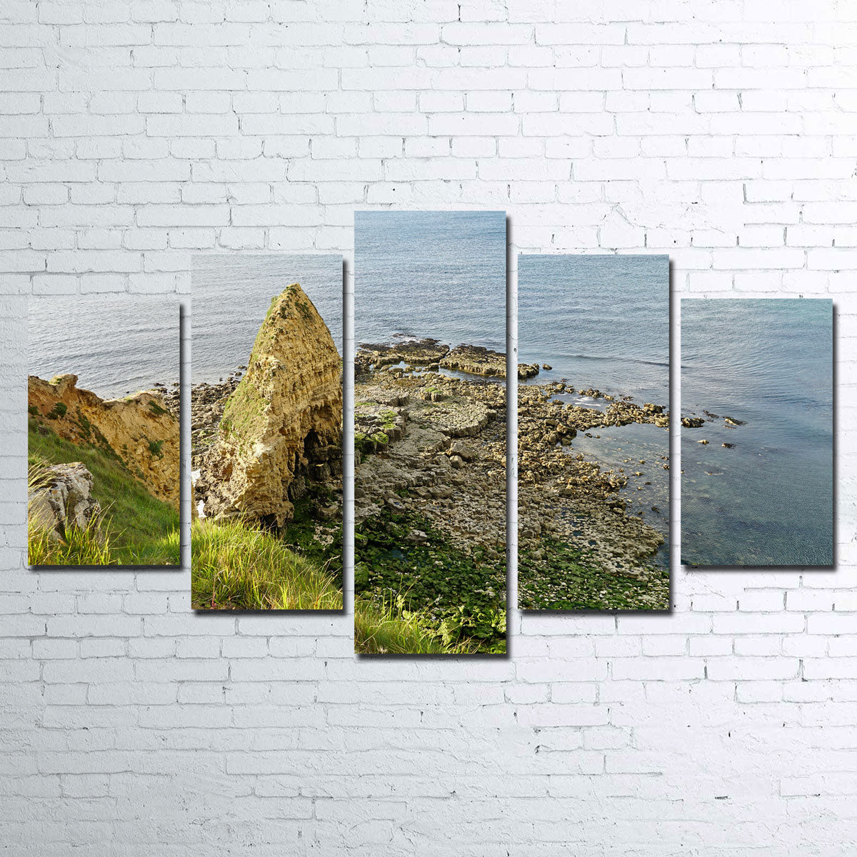 Pointe du Hoc Normandy Wall Art by David Campbell - Museum Quality Canvas Print