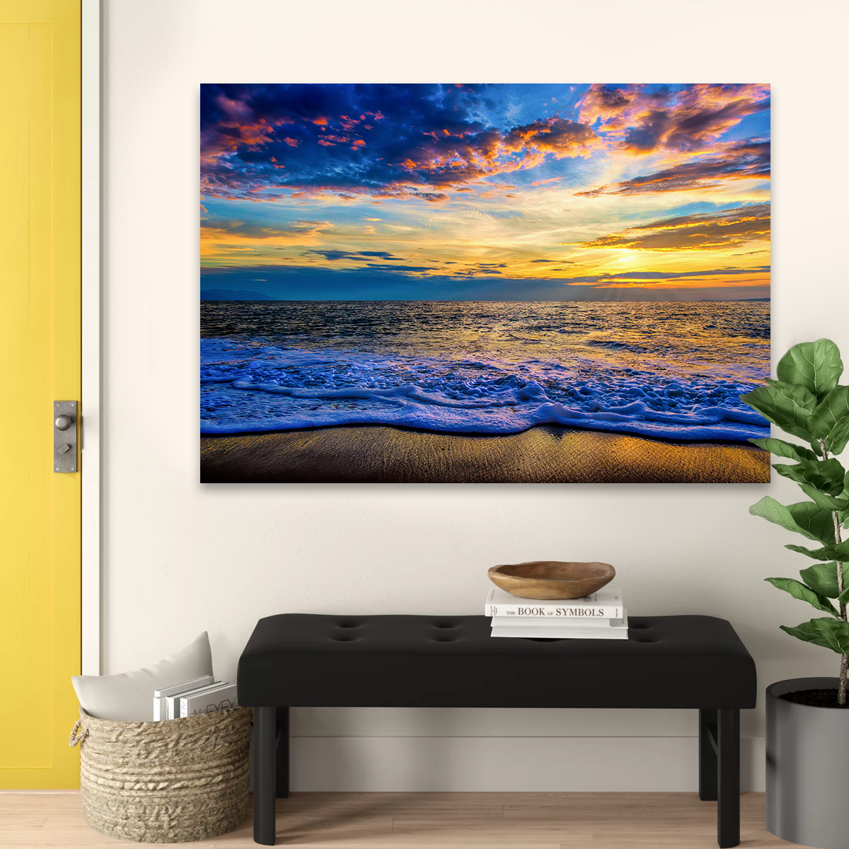 Stunning Ocean Sunset Wall Art - Museum Quality Canvas Print