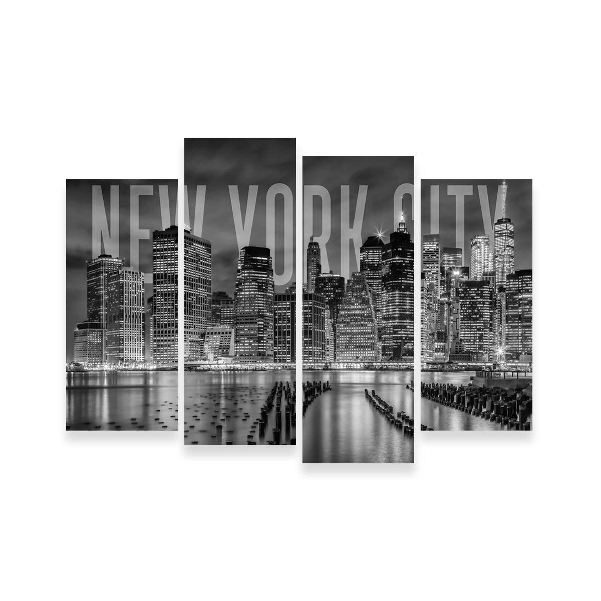 Stylish NYC Letters Black & White Wall Art for Modern Interiors
