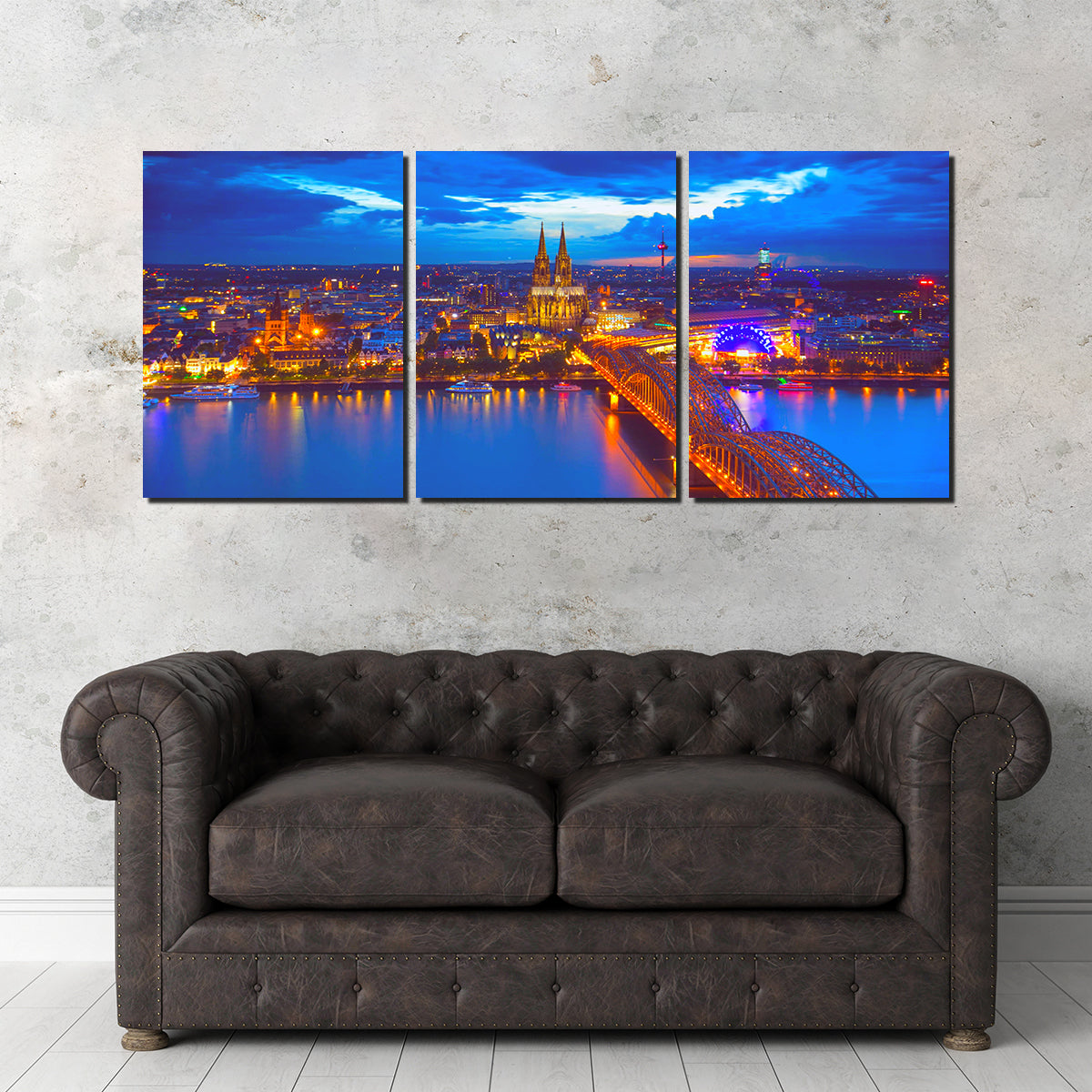 Hohenzollern Bridge Germany Wall Art - Museum Quality Canvas Print by Dina Rolle