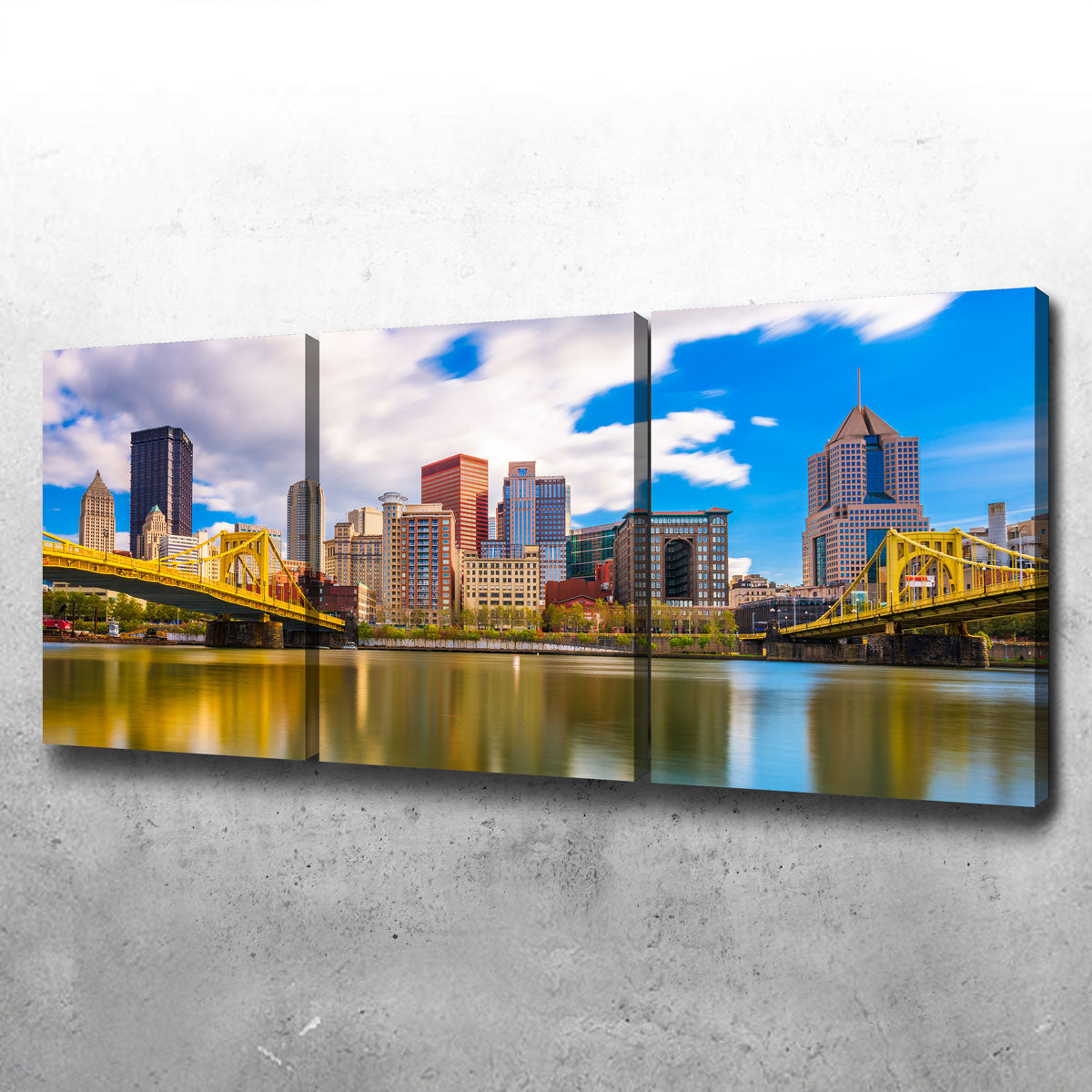 Exquisite Pittsburgh Allegheny River Wall Art - Museum-Quality Canvas on Sustainable Pine Frames