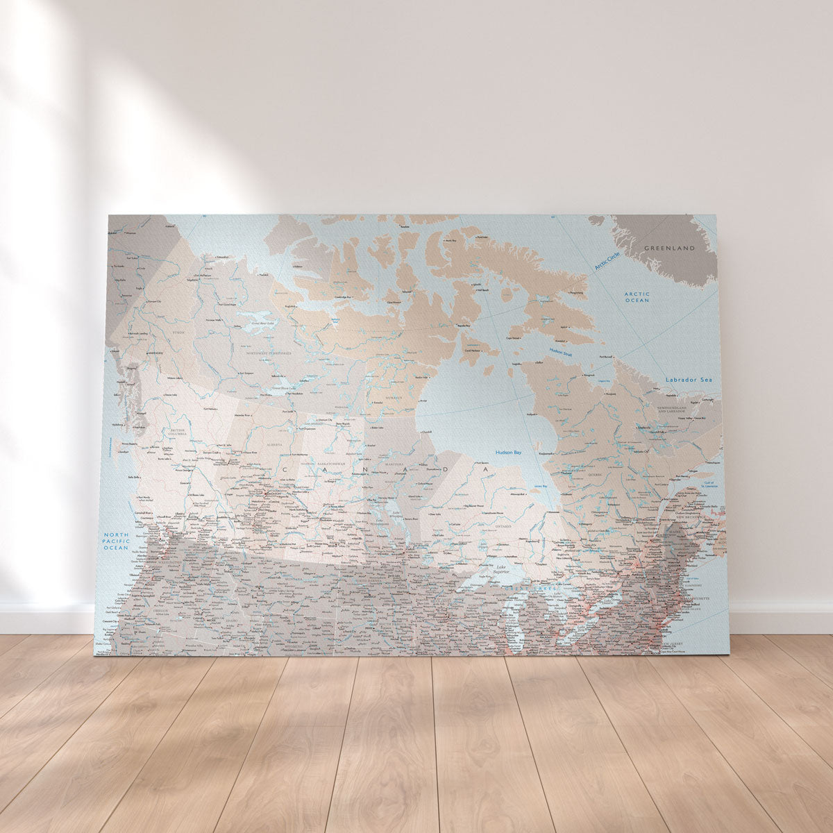 Stunning Canada Map Wall Art by Blursbyai