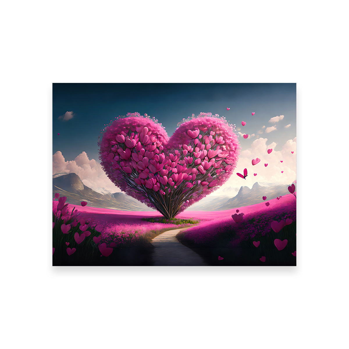 Gorgeous Pink Heart Wall Art