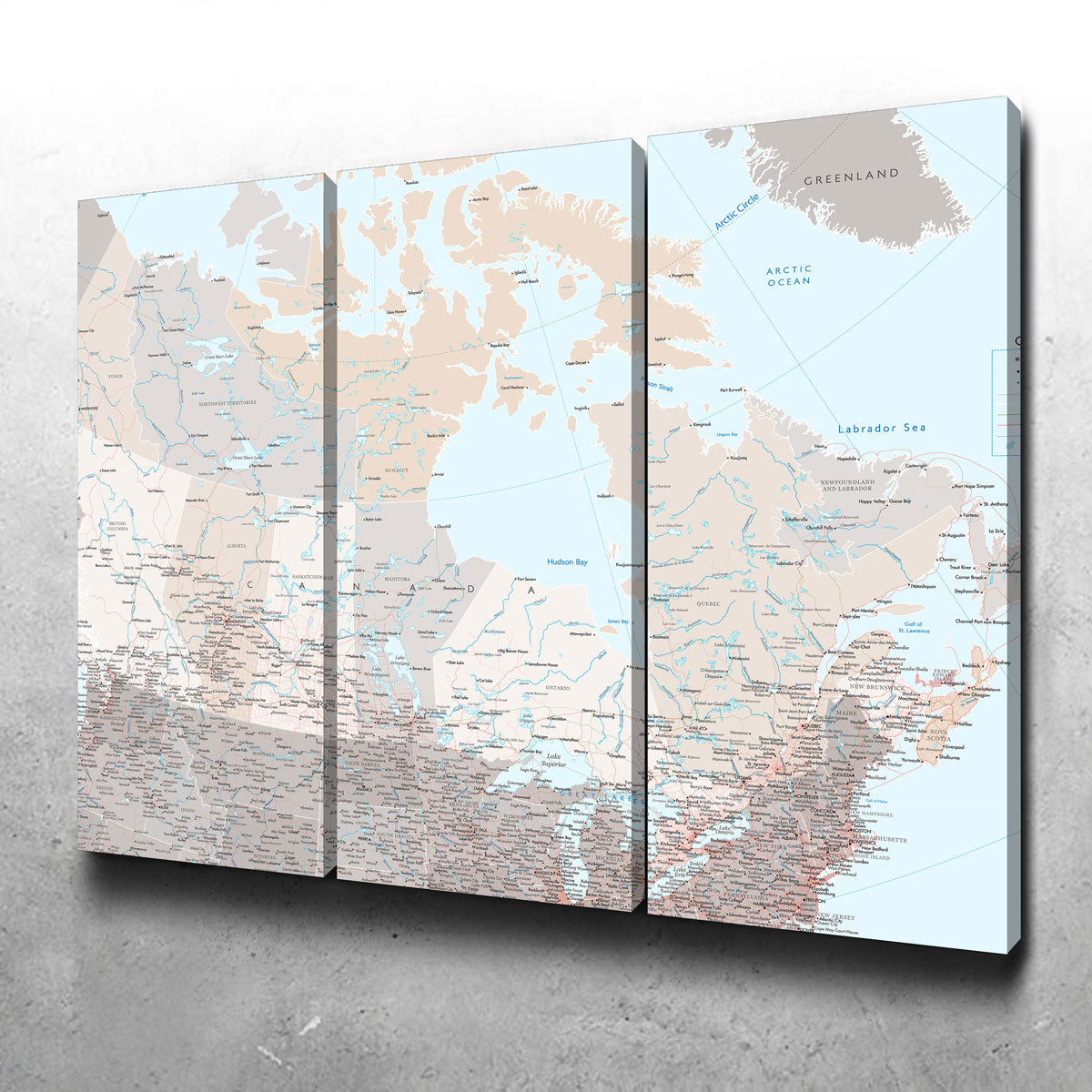 Stunning Canada Map Wall Art by Blursbyai
