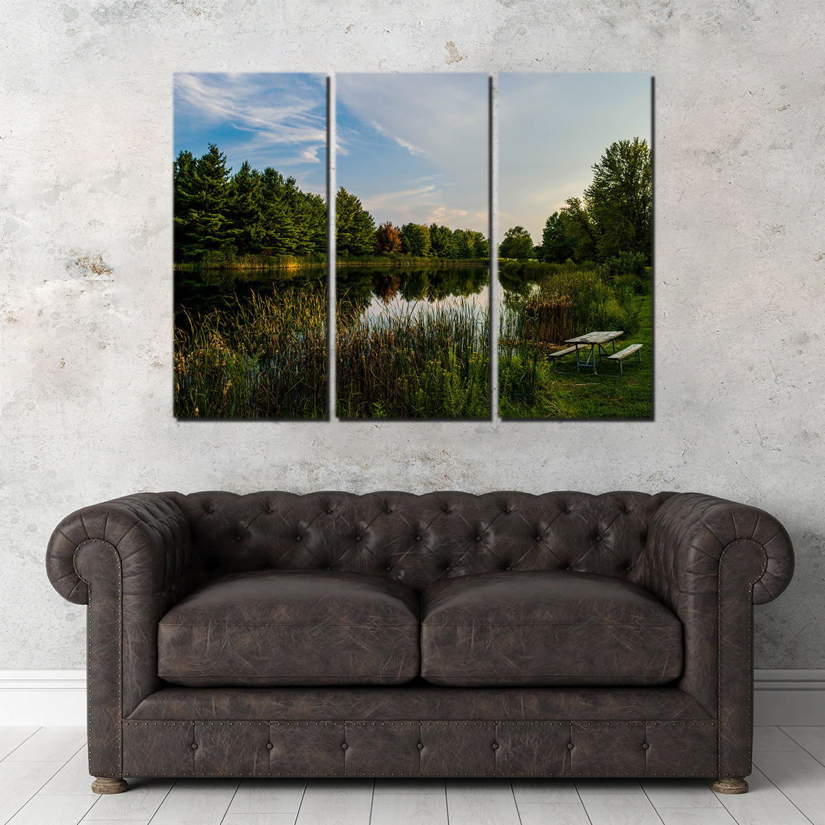 Stunning Alum Creek Fishing Pond Wall Art for Home Decor