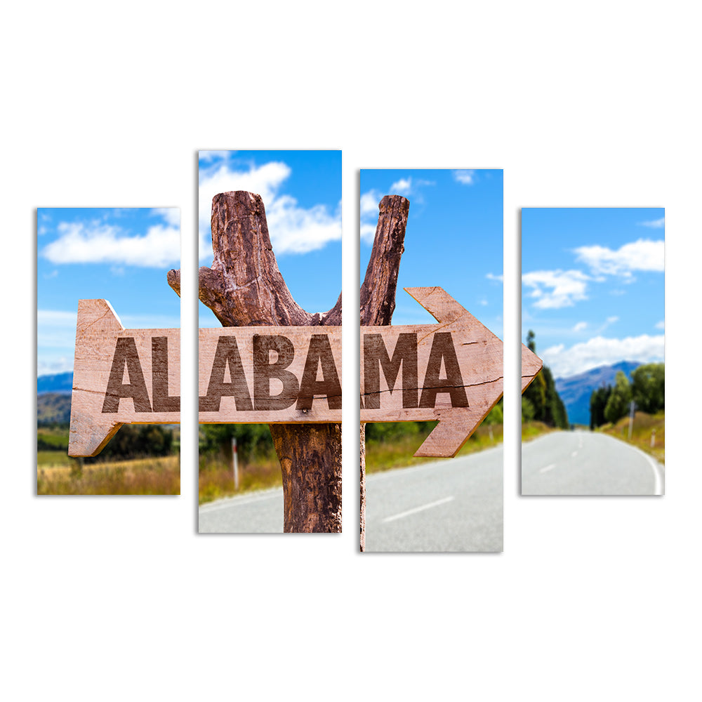 Stunning Alabama Wooden Sign Wall Art - Sustainable and Museum-Quality