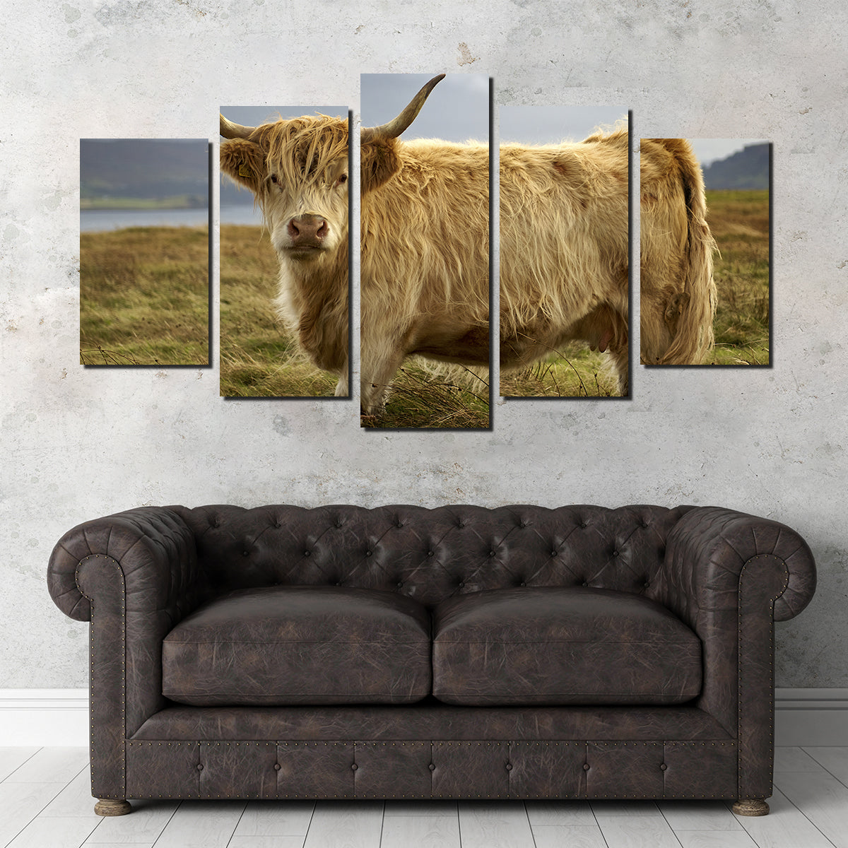 Charming Highland Cow Countryside Wall Art for Stunning Home Decor