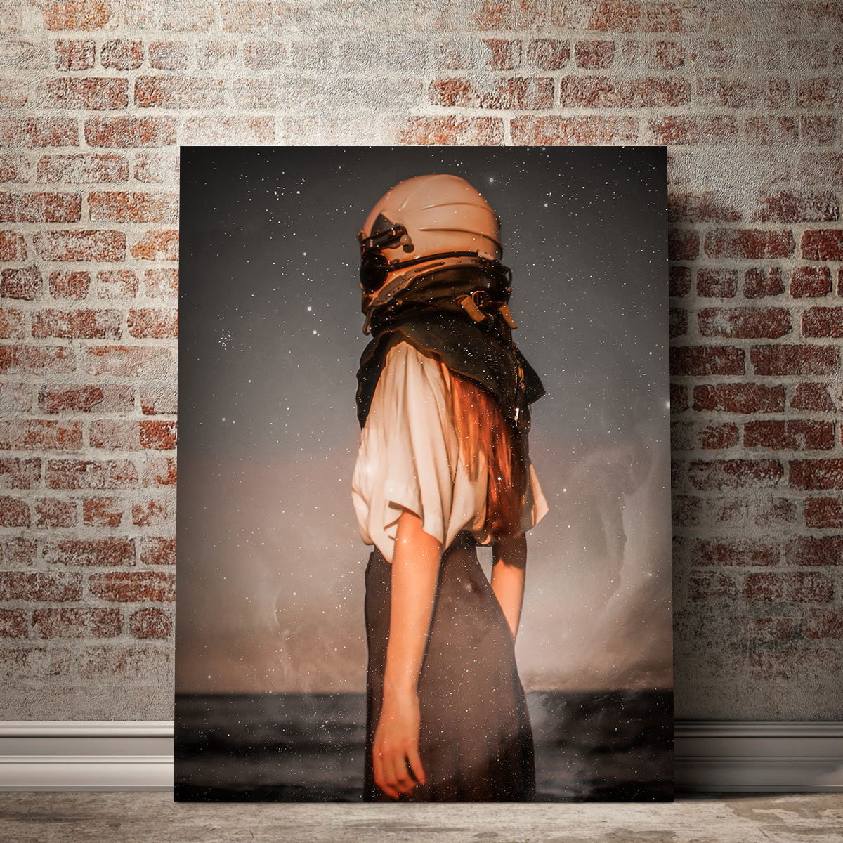 Stunning Astronaut Girl Wall Art by Manuel Luces