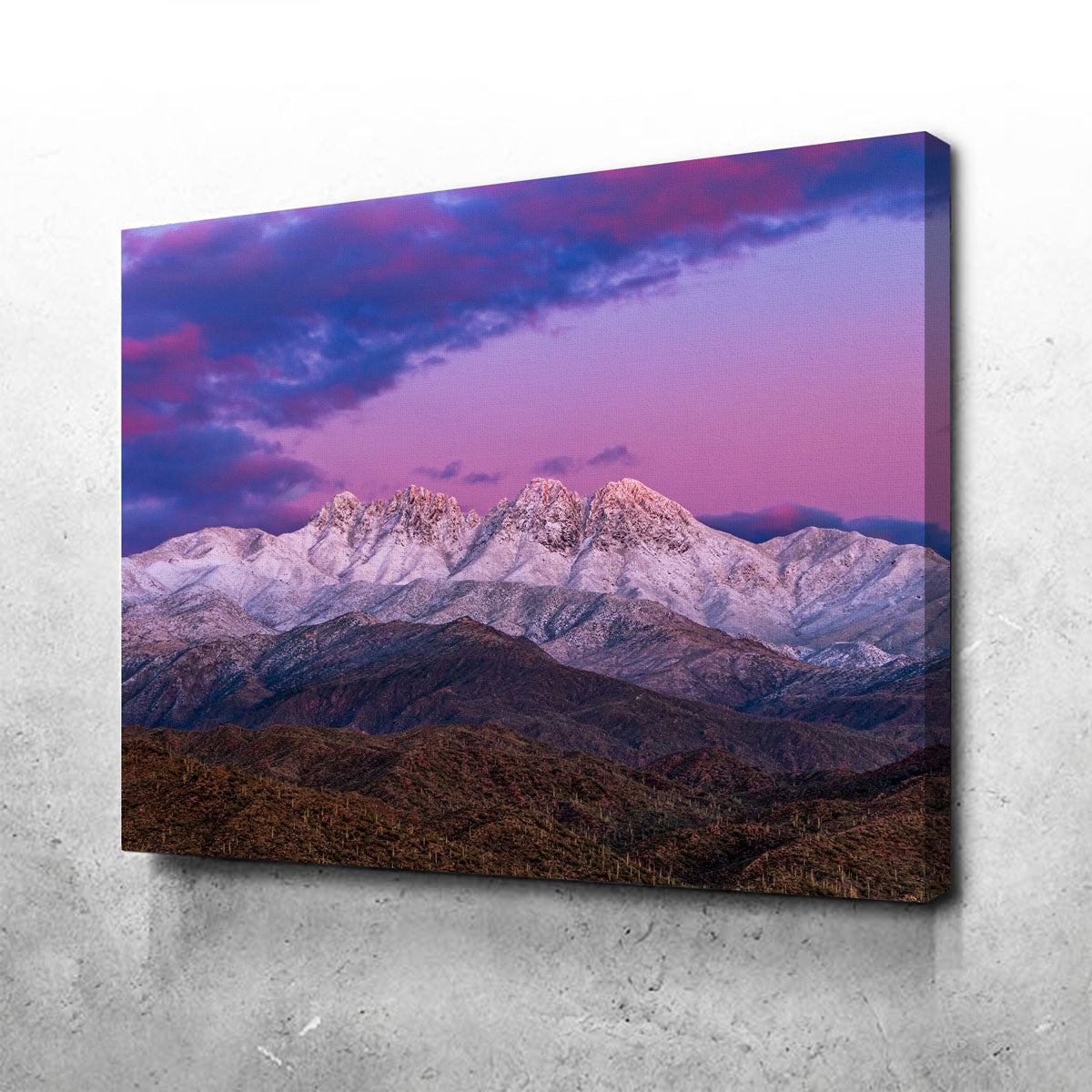 Exquisite Snow - Clad Four Peaks Mountain Wall Art for Stunning Home Decor