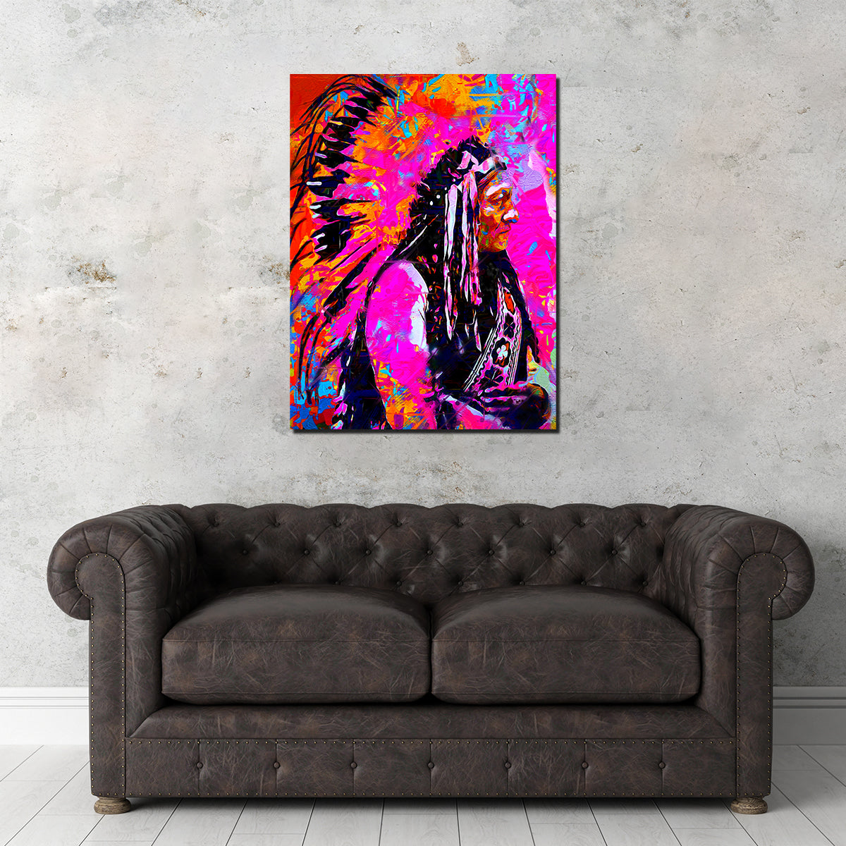 Exquisite Sitting Bull Wall Art by Stephen Chambers