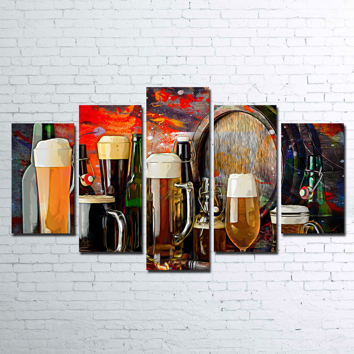 Stunning Beer Types Abstract Wall Art for Your Home Decor