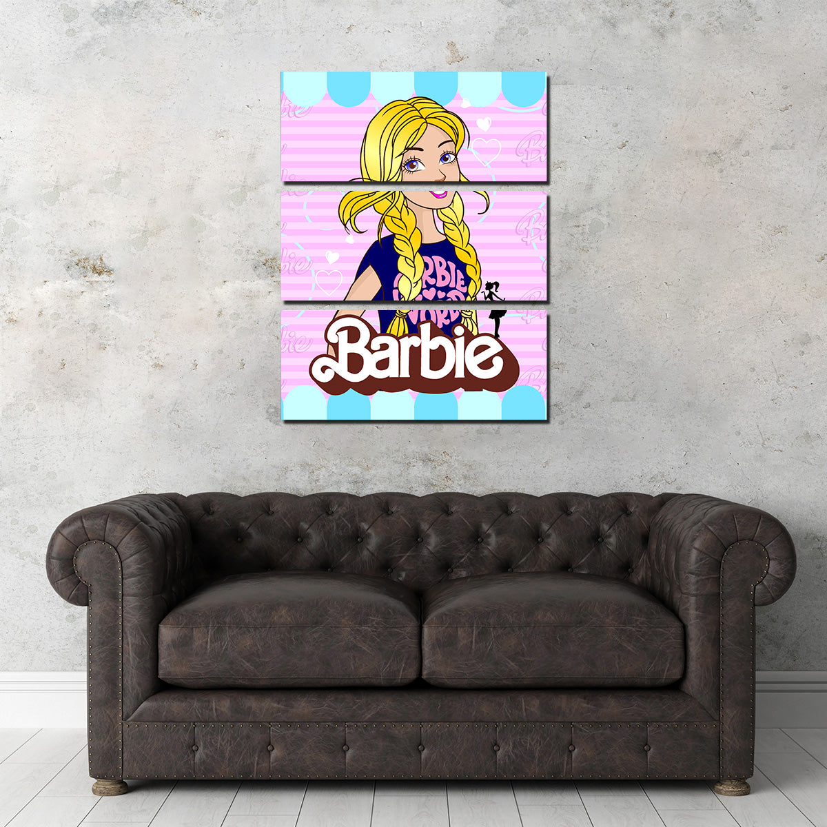 Barbie Girl - Exquisite Canvas Print with Sustainable Pine Frame