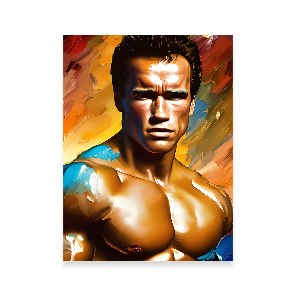 Arnold Schwarzenegger's Iconic Pecs Wall Art by Dina Rolle