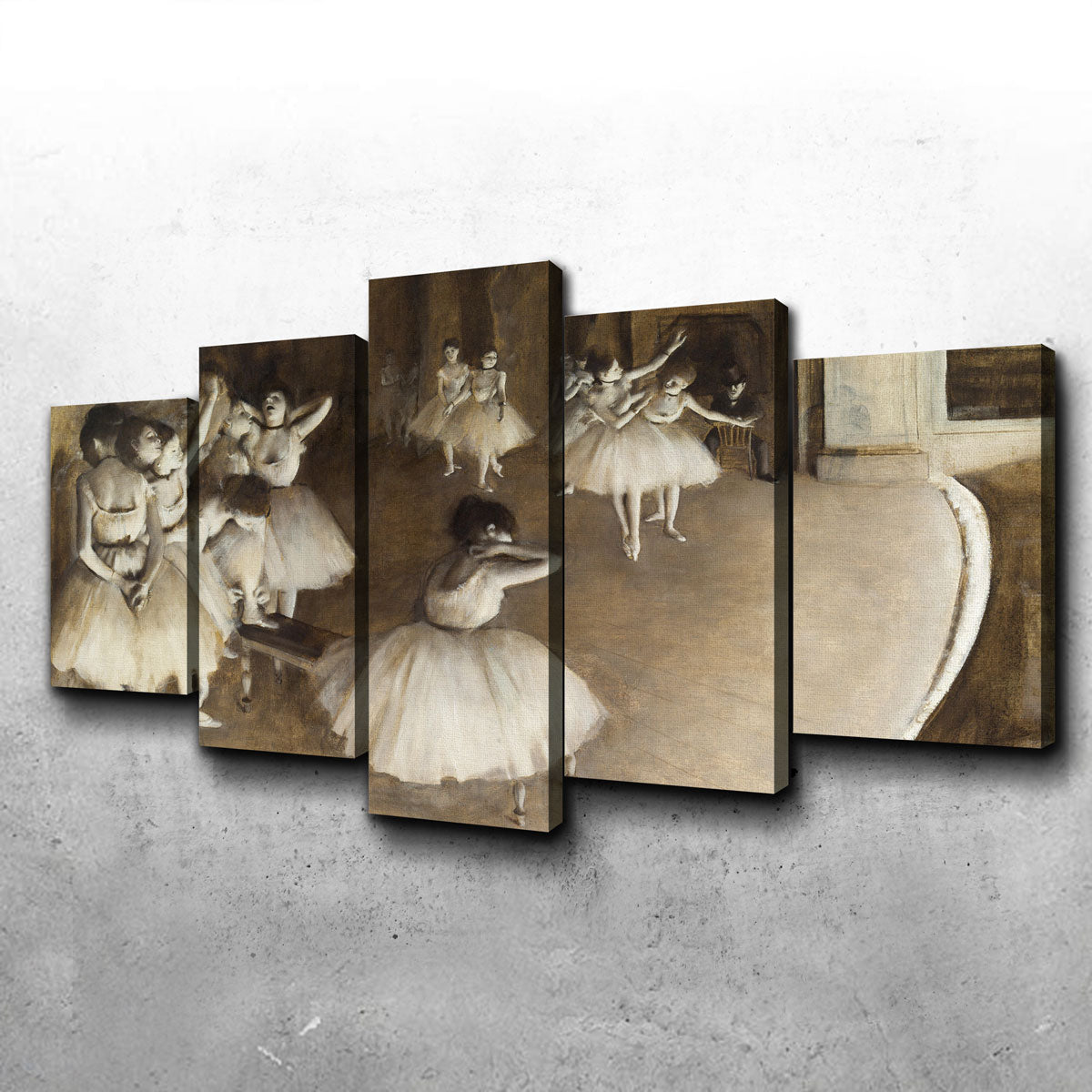 Exquisite Ballet Rehearsal Wall Art by Edgar Degas